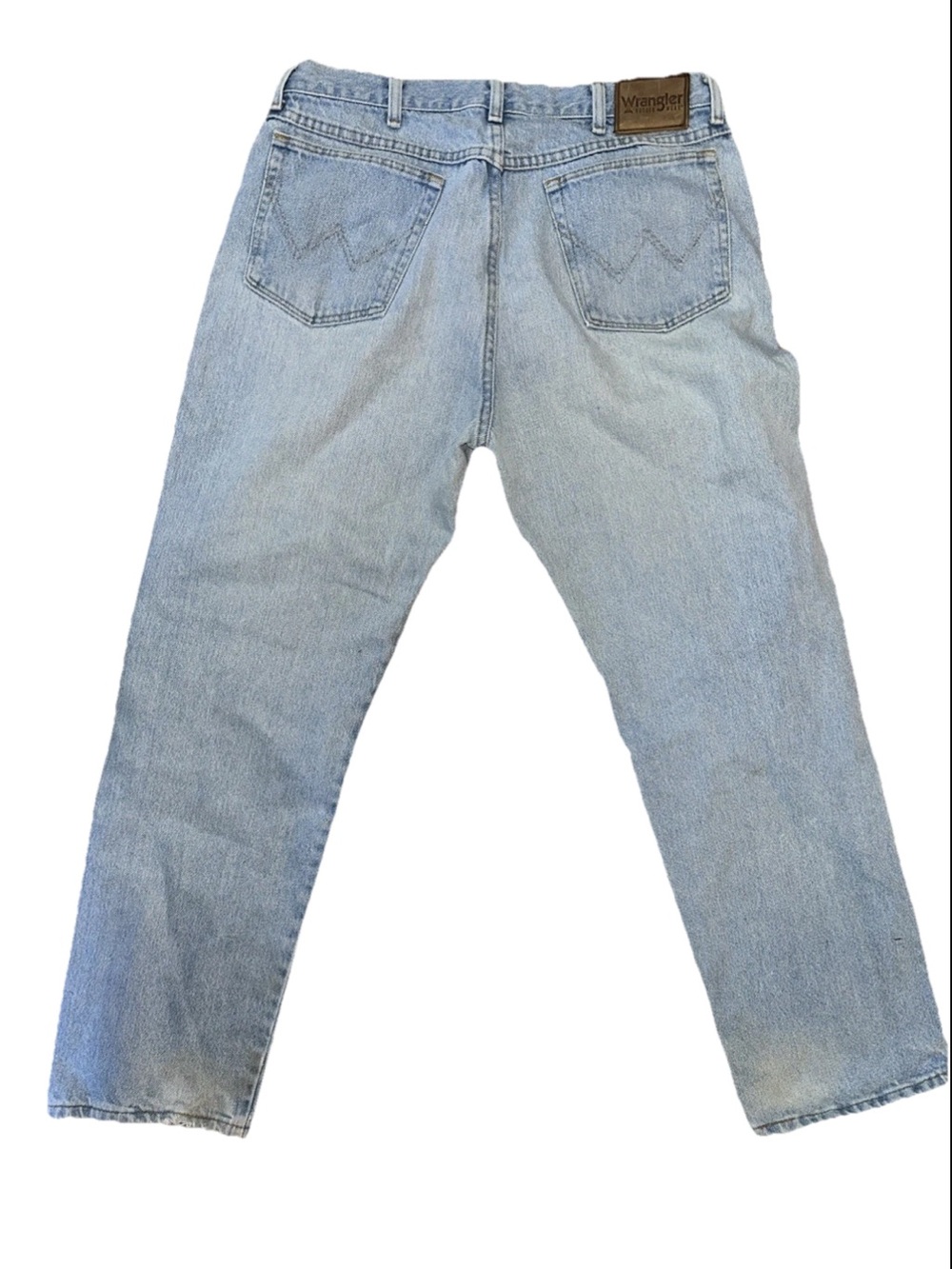 Wrangler Jeans Light Wash Blue 36x30 Rugged Wear Western Cowboy Size 36